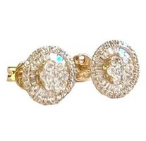 Diamant-Ohrstecker in Gelbgold: 8.5mm Durchmesser, 1.490 CHF