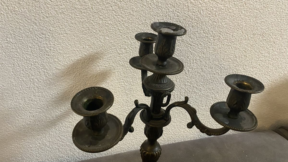 Portacandele: 4 armiger Kerzenständer/Kerzenhalter Messing/Bronze – Usato da Zürich venduto da Timi80 9