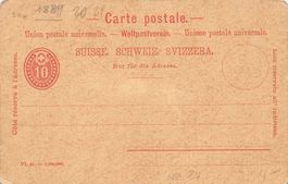 Postkarte Ganzsache ungelaufen - 10 Rp - VI 91 - 1,200,000