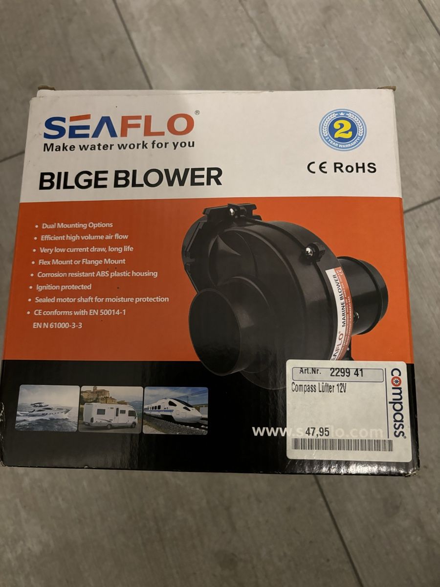 Ventilatori: Ventilator, Seaflo Bilge Blower 12V Boot Lüfter Neu – Usato da Schwerzenbach venduto da Jmrb
