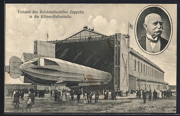 Cartes postales: Köln, Einfahrt des Reichsluftschiffes Z – D'occasion à Berlin par bartko-reher