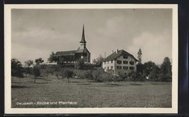 AK Seuzach, Kirche und Pfarrhaus, 1931