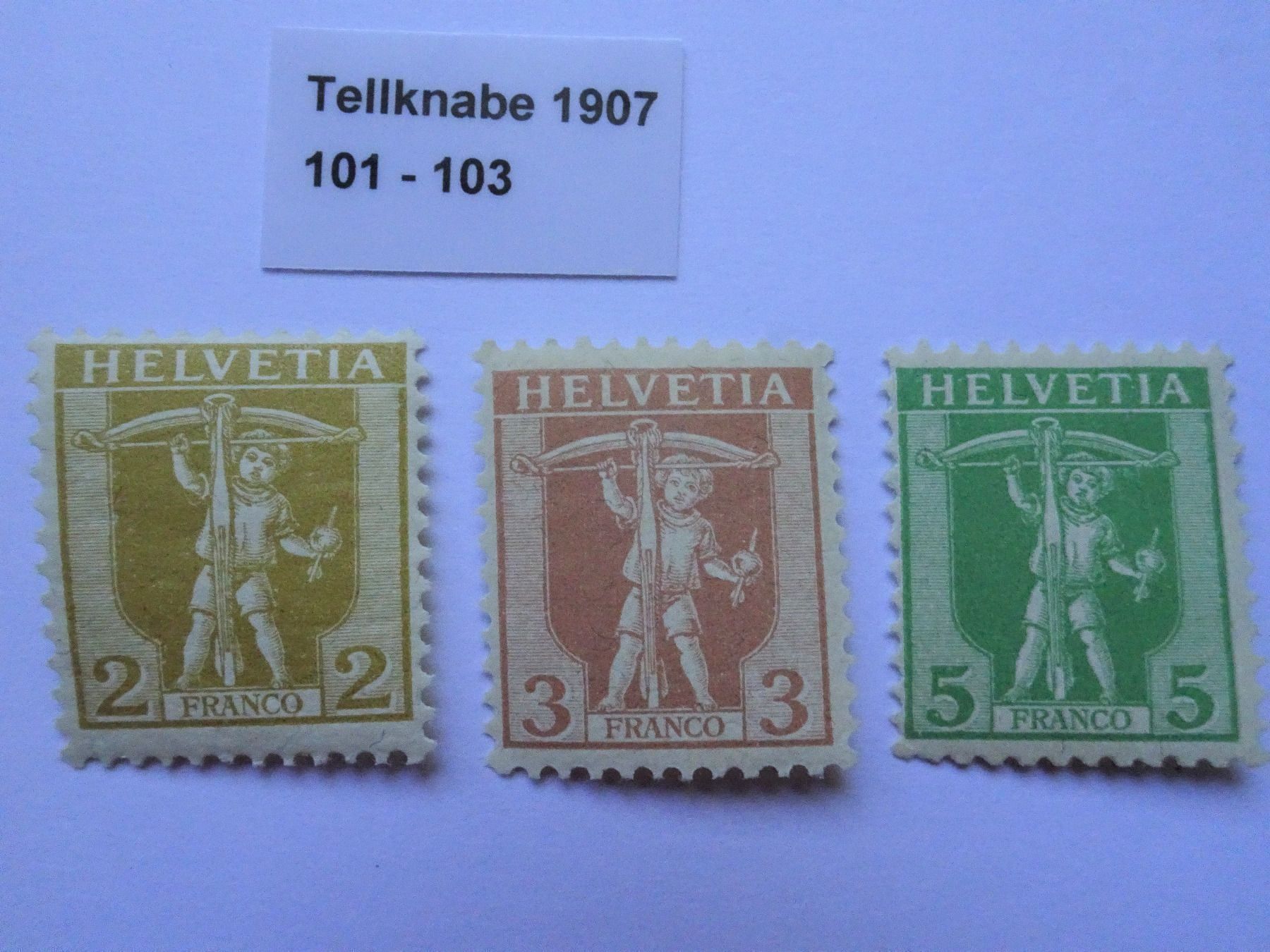 Alle Briefmarken: 1907** – Neu (gemäss Beschreibung) aus Aadorf von Chnorli-Furz