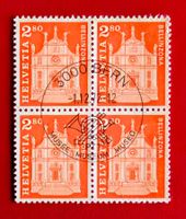 COLLEGIATA BELLINZONA 394 VIERERBLOCK POSTMUSEUM BERN 1972