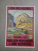 Plakatkarte Affiche Eisenbahn Col des Roches