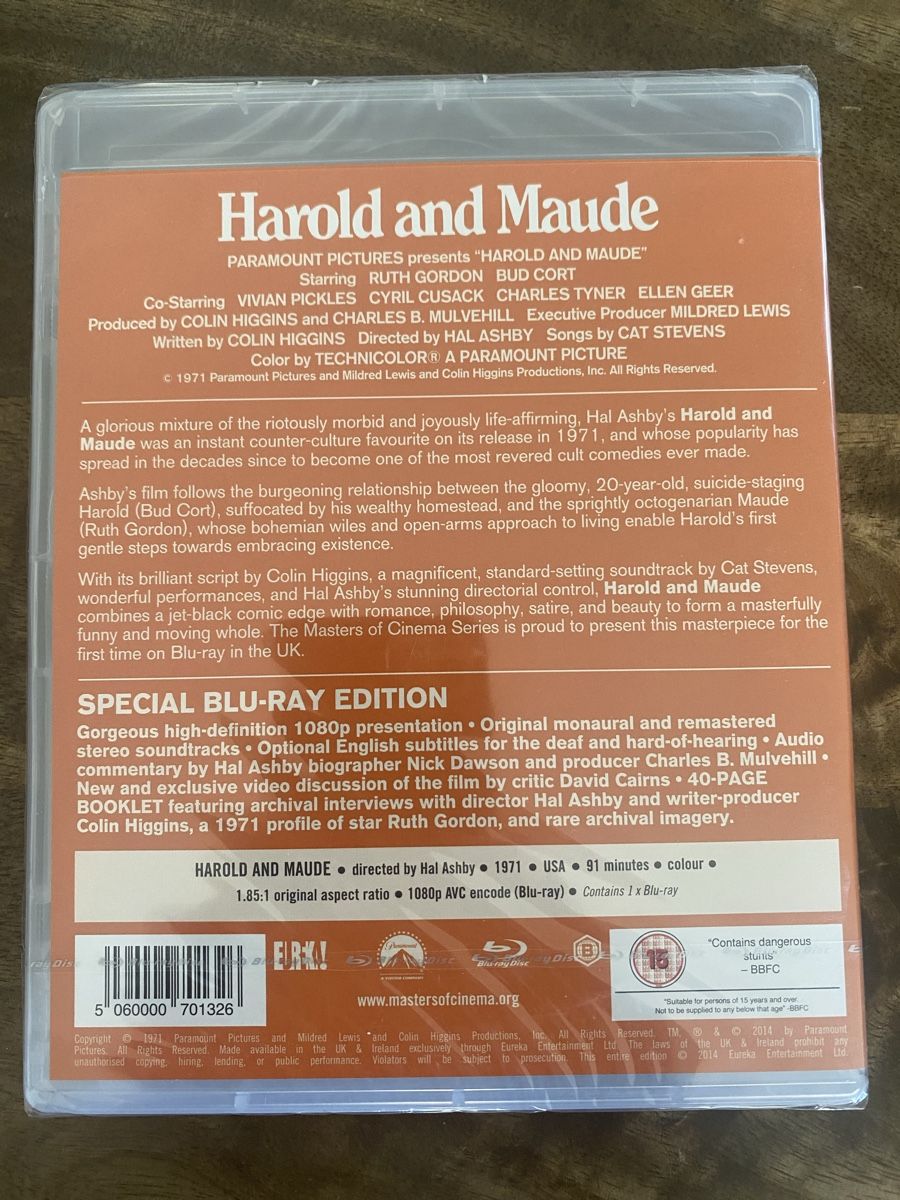 Tutti i DVDs: Harold und Maude Blu-ray UK Import  – Nuovo e nell'imballaggio originale da Rüschlikon venduto da Granulat204 1