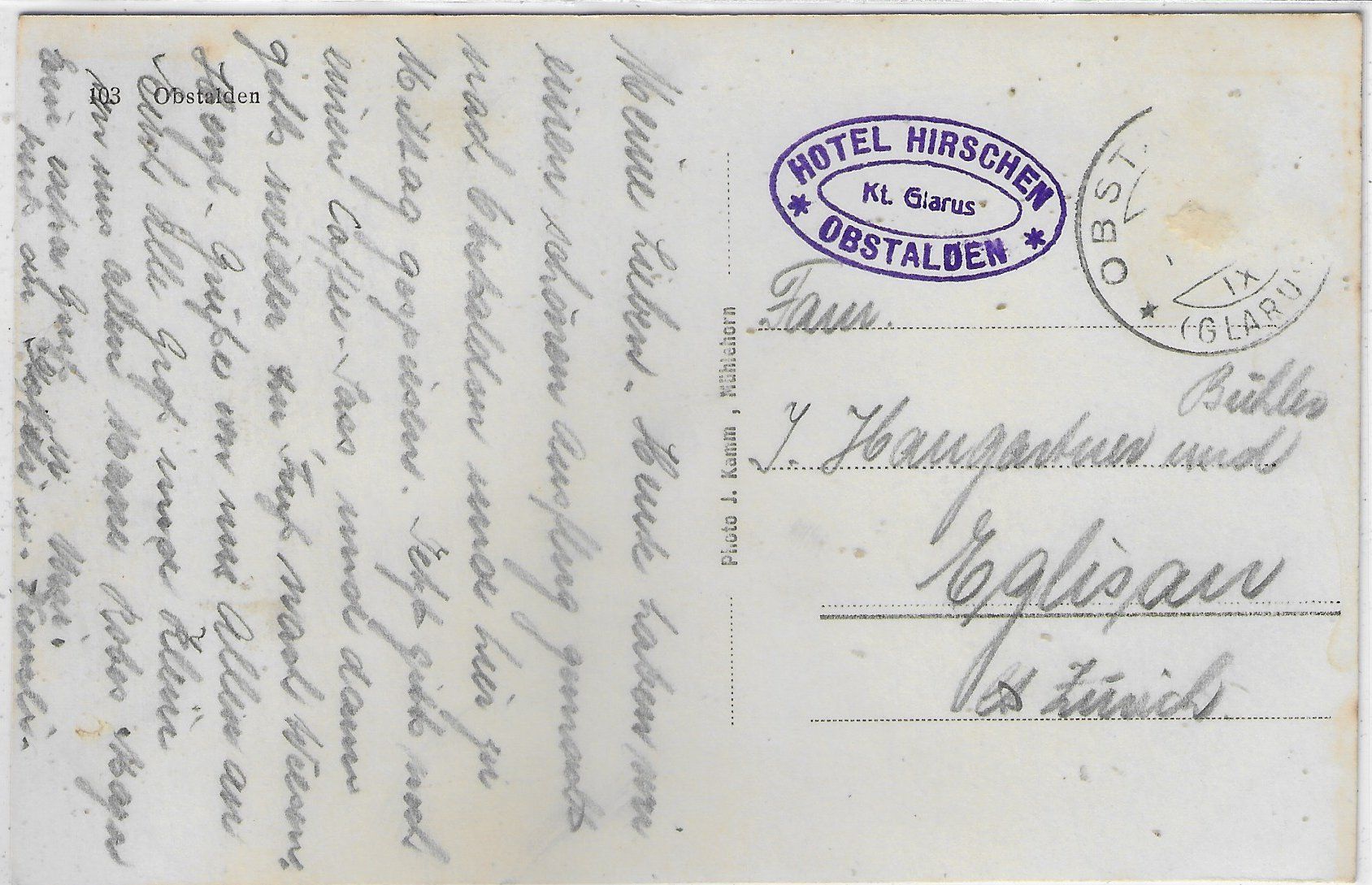 Cartes postales: Obstalden - Generalansicht – D'occasion à Ettingen par Kartenplanet 1