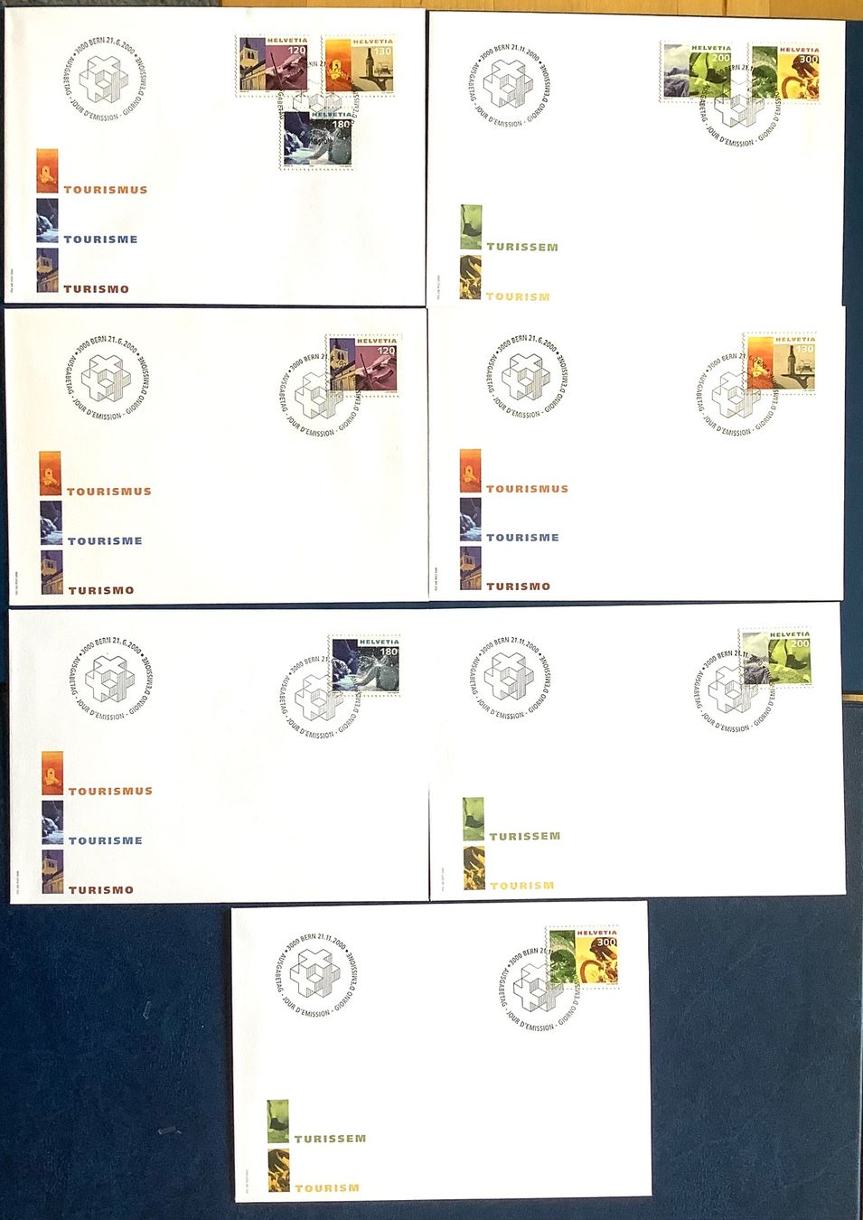 Alle Briefmarken: 2000/ FDC Tourismus - Satz + Einzel Satz n.1000-1004 – Neu (gemäss Beschreibung) aus Liestal von Skunk02