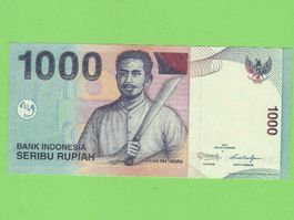 1000 Indonesische Rupiah Banknote, Jahr 2013, Top Zustand!