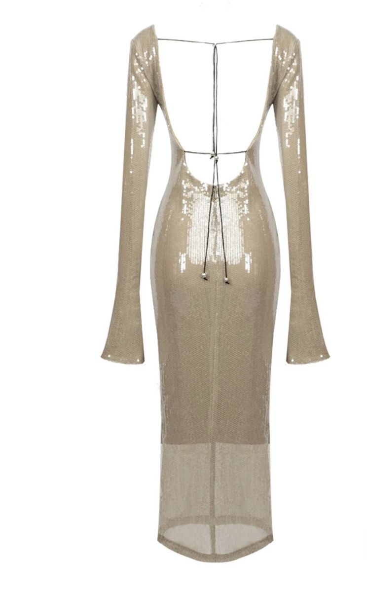 Vestiti: Sequin Beige Dress size M NP: 165.- – Nuovo (secondo la descrizione) da Horgen venduto da len_qjz9 1