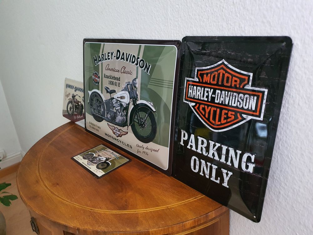 Blechschilder Harley Davidson Retro Schild Reklame Motorrad | Kaufen ...