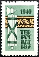 Soldatenmarke 2.WK, Ter Füs Bat 187, Wi Ter 392