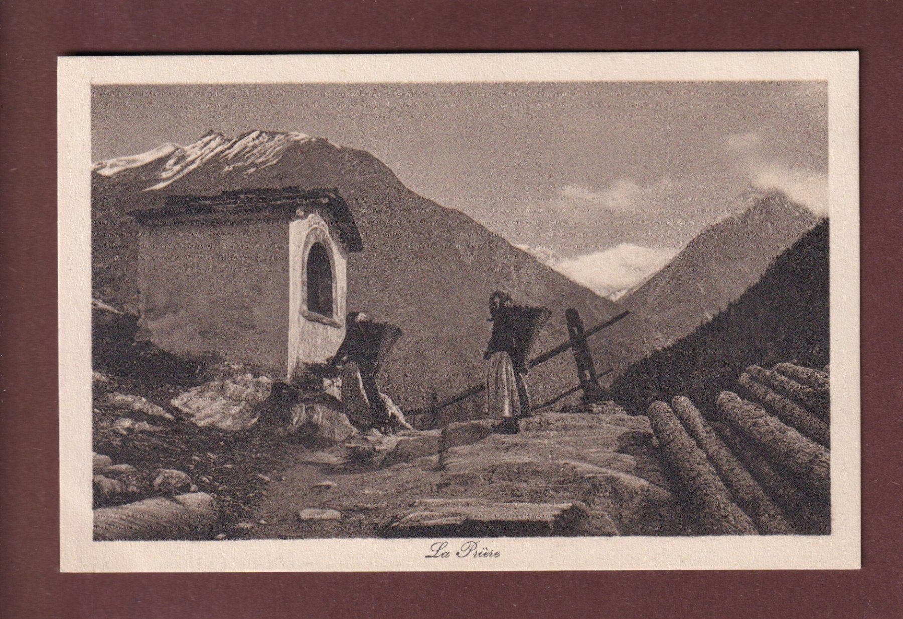 Cartoline postali: MONTAGNE - La Prière – Usato da Pully venduto da nicecards-shop