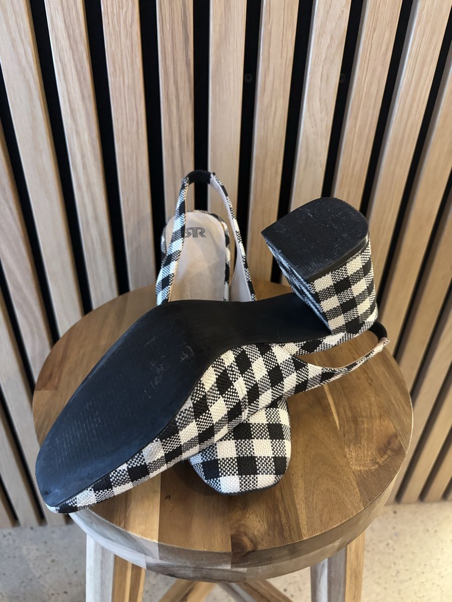 La Redoute Damenschuhe: Slingpump, Gingham s/w, Gr 37 – Neu (gemäss Beschreibung) aus Horgen von Anatolia 3