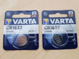 2 x Batterie Varta CR1632 Lithium 02-2030