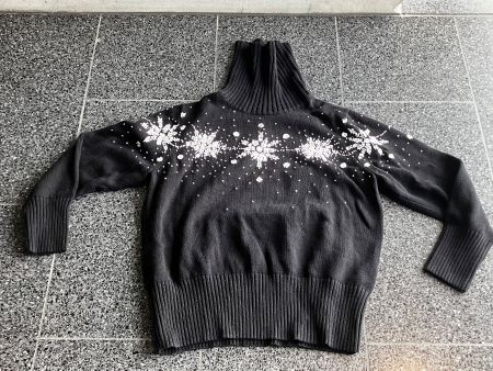 Horst Basler Pullover, Schneeflocken, vintage, gestickt