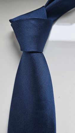 Seidenkrawatte Uni neu und originalverpackt blau