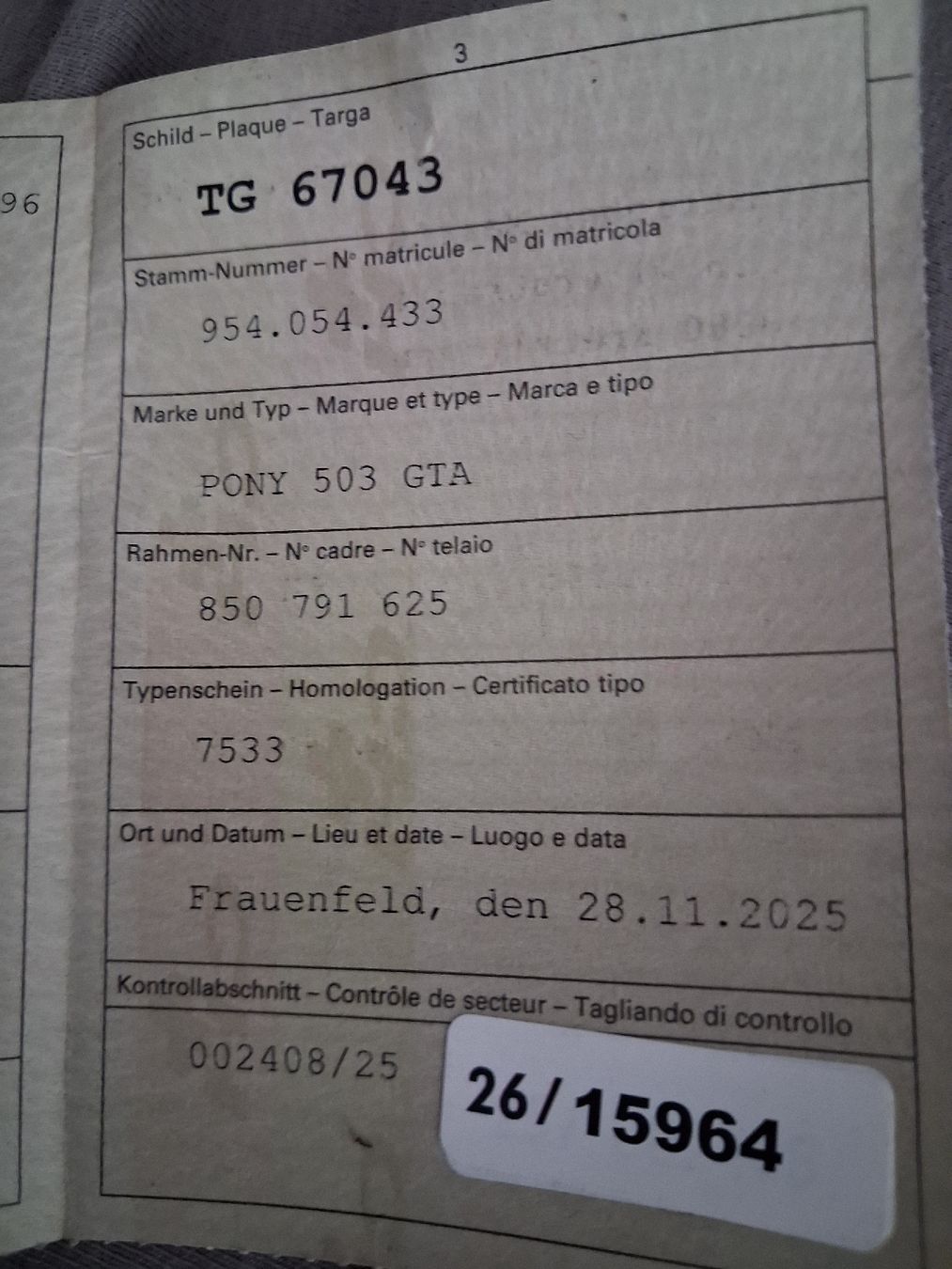 Pony Ciclomotori: Pony Sachs 503 GTA – Usato da Kreuzlingen venduto da matze011 5