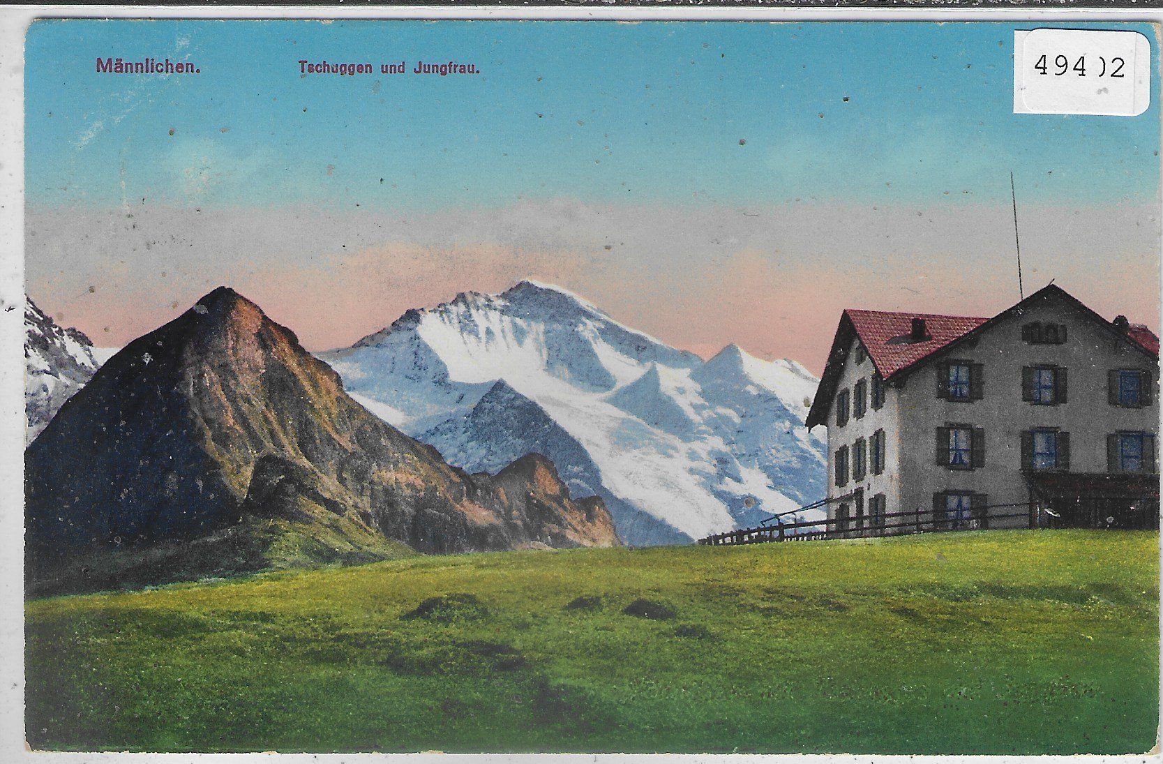 Cartes postales: Männlichen - Restaurant - Litho – D'occasion à Ettingen par Kartenplanet