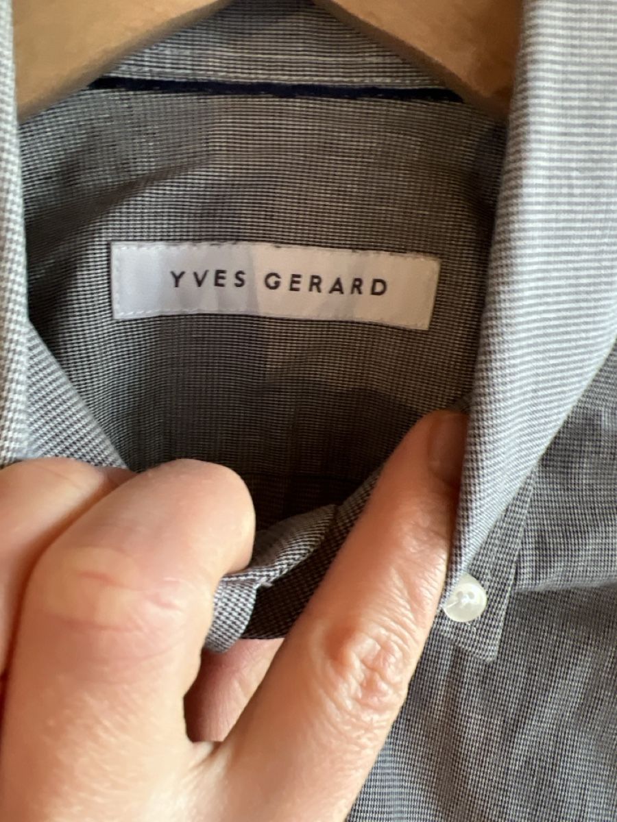 Camicie: Yves Gerard Hemd, Gr. 40, Grau/Weiss  – Usato da Wallisellen venduto da sarinavs 1