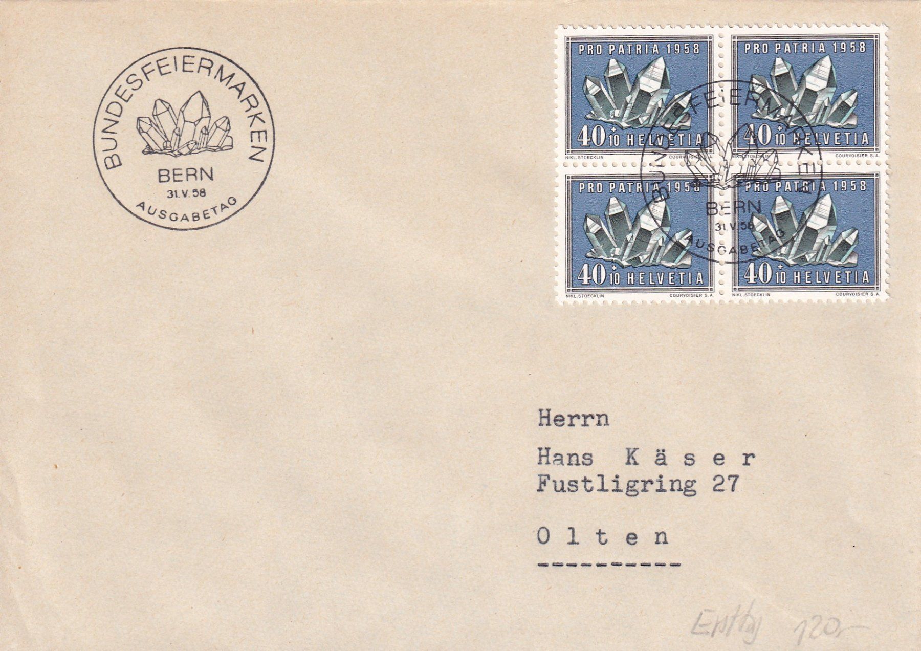 Tutti i francobolli: Schweiz - Bundesfeiermarken 1958 – Usato da Birsfelden venduto da chr_yq2g 4