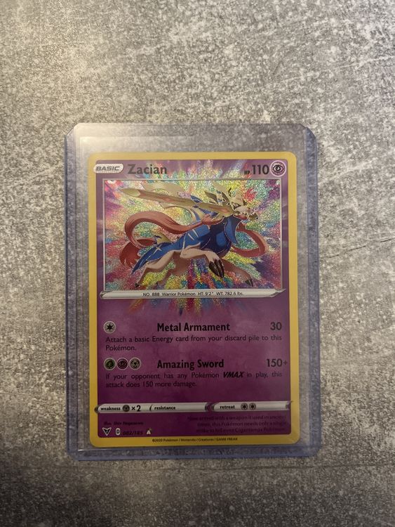 Carta Pokémon Zacian - 082/185 - Rara Da Vivid Voltage - Italiana - NM/M