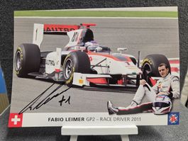 Original Signiert vom Fabio Leimer Schweizer Rennfahrer 