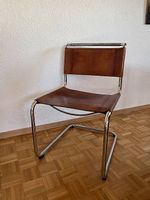 Lot des 4 chaises cuir Marcel Breuer