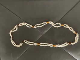 Süsswasserperlenkette mit Tigeraugen
