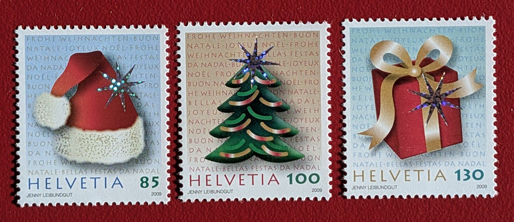 Tutti i francobolli: WEIHNACHTSMARKEN SATZ 1330 - 1332 2009** POSTFRISCH – Nuovo (secondo la descrizione) da Düdingen venduto da Quartierstrasse