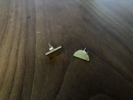 Baiushki Ohrstecker Mond vergoldet