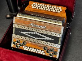 Steirische Harmonika, Alpengold, mit Koffer, wie neu