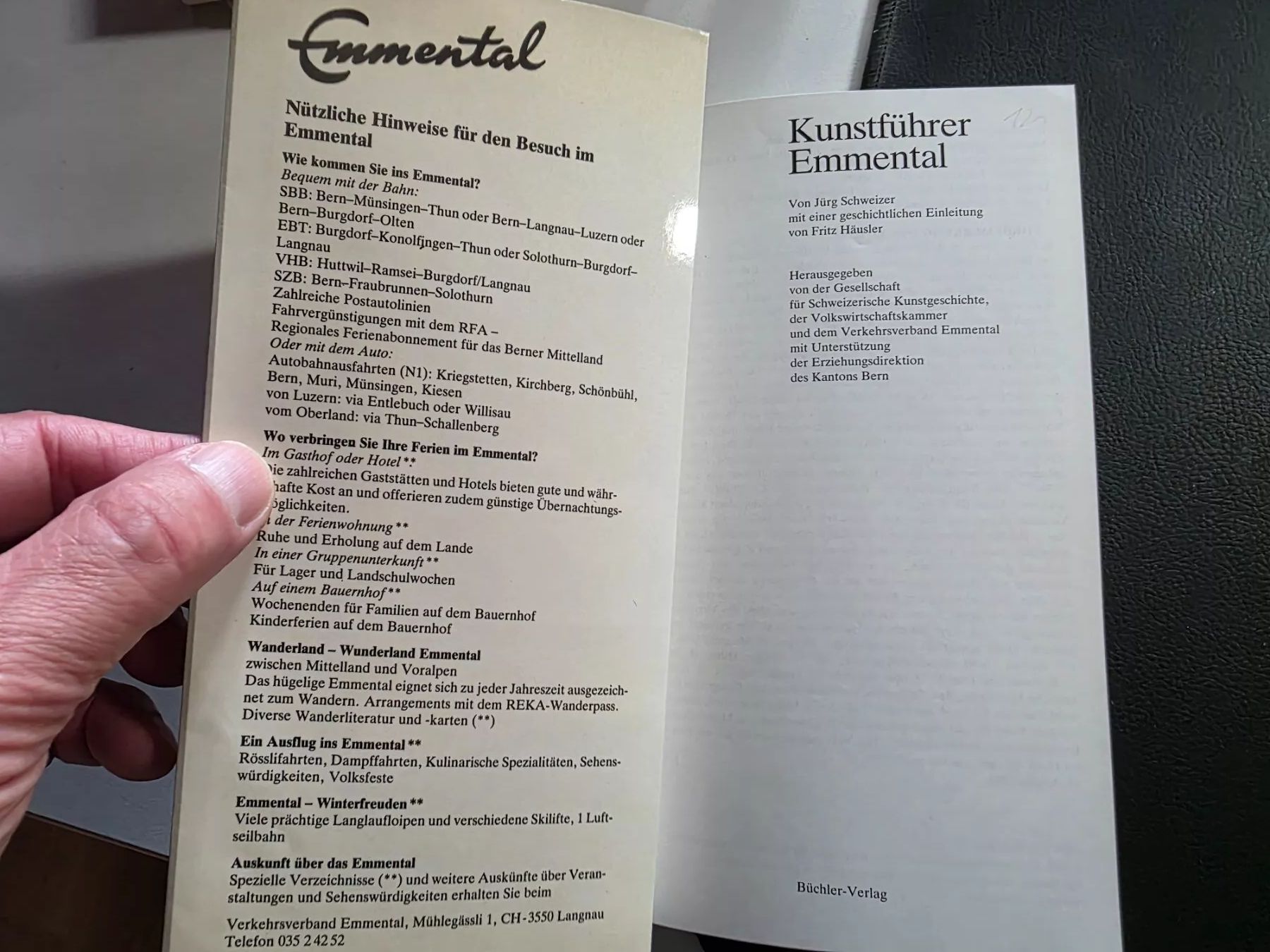 Bücher: Kunstführer Emmental - Jürg Schweizer - 1983 – Gebraucht aus Walterswil BE von Lonitti 1
