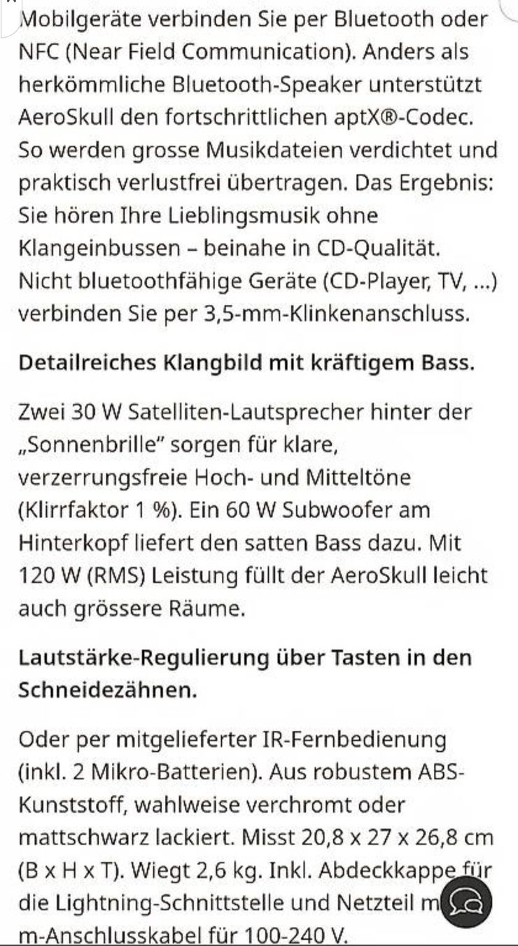 Casse acustiche: Aeroskull Lautsprecher – Usato da Dietikon venduto da Wutho 4