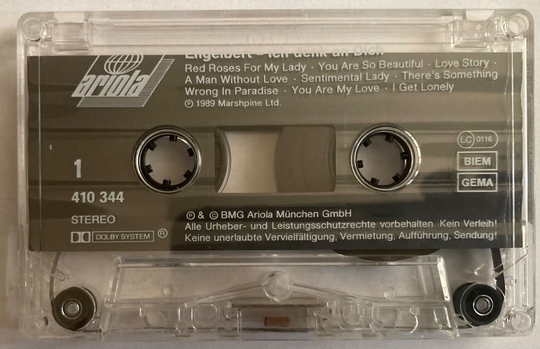 Cassettes audio: ENGELBERT - ICH DENK AN DICH – D'occasion à Poliez-Pittet par Newtown-Records 2