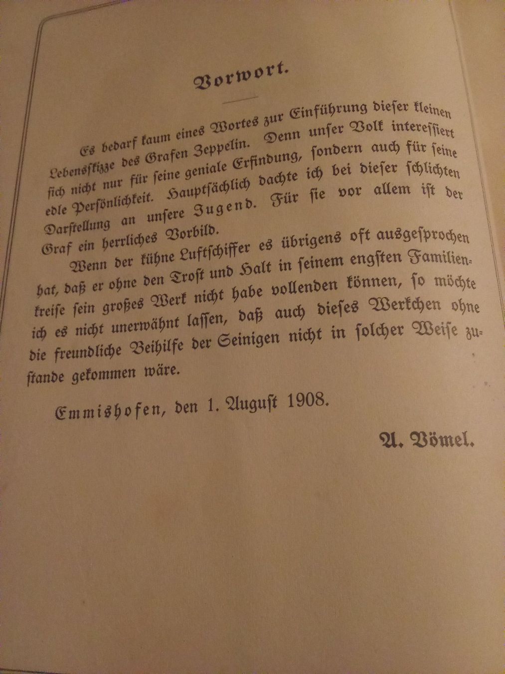 Bücher: A. Vömel: Graf Ferdinand von Zeppelin-Ein Mann der Tat 1908 – Gebraucht aus Remetschwil von Privatflohmi 5