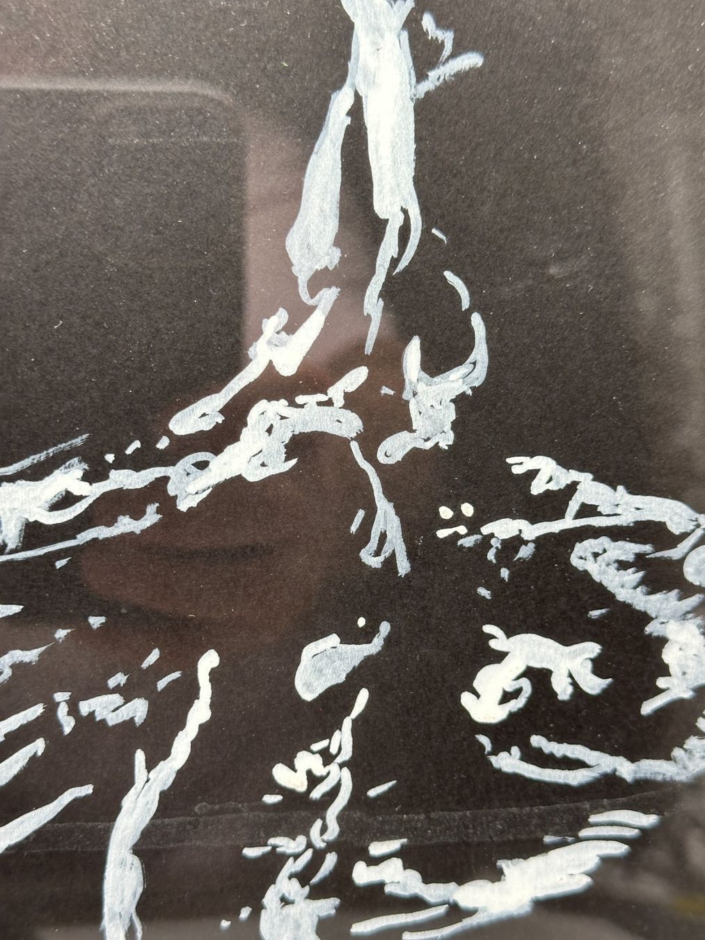 Gemälde: Dessin ENO KRÜGER Posca blanc sur Canson noir – Gebraucht aus Morges von objetsdepoque 7