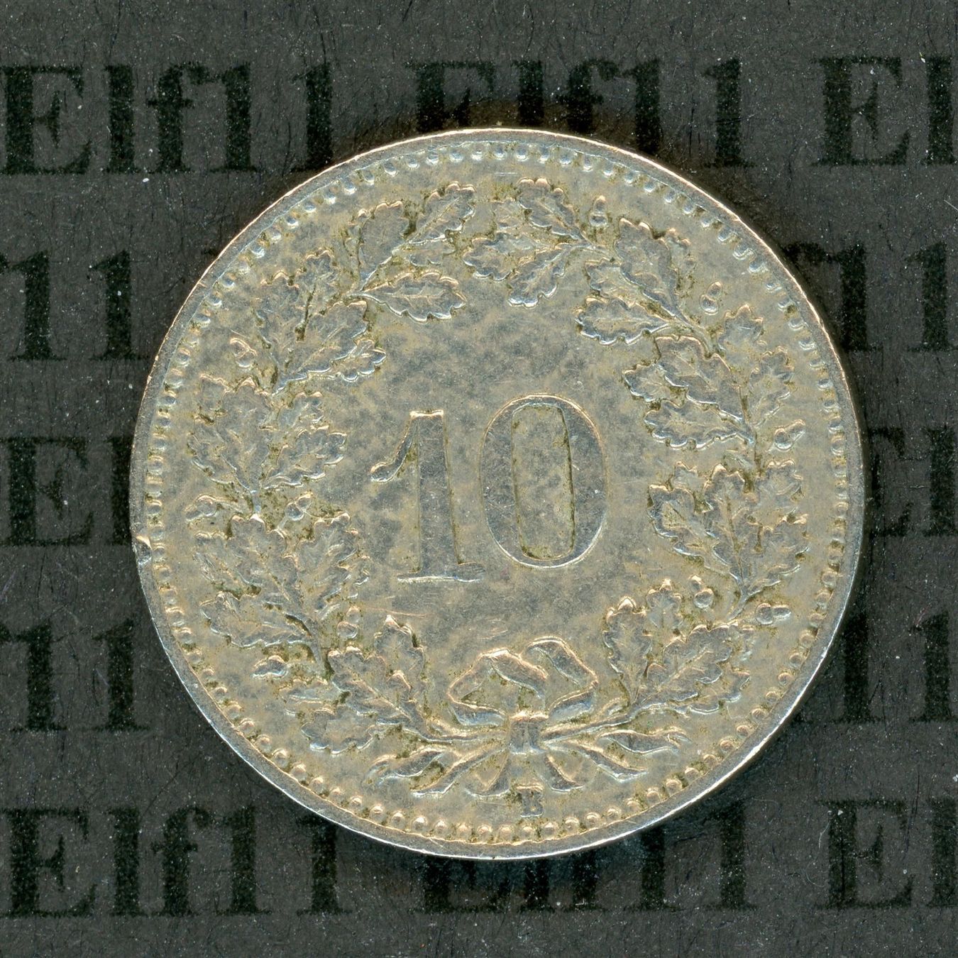 Tutti le monete: CHF___0.10 1908 -vz 10 Rappen – Usato da Widnau venduto da Elf11 1