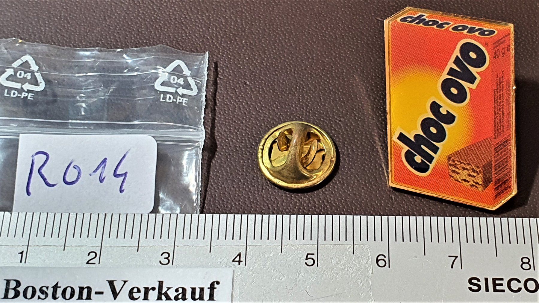 Ovomaltine Placchette & Badge: R014 - Pin choc ovo Riegel – Usato da Reinach BL venduto da Boston-Verkauf 1