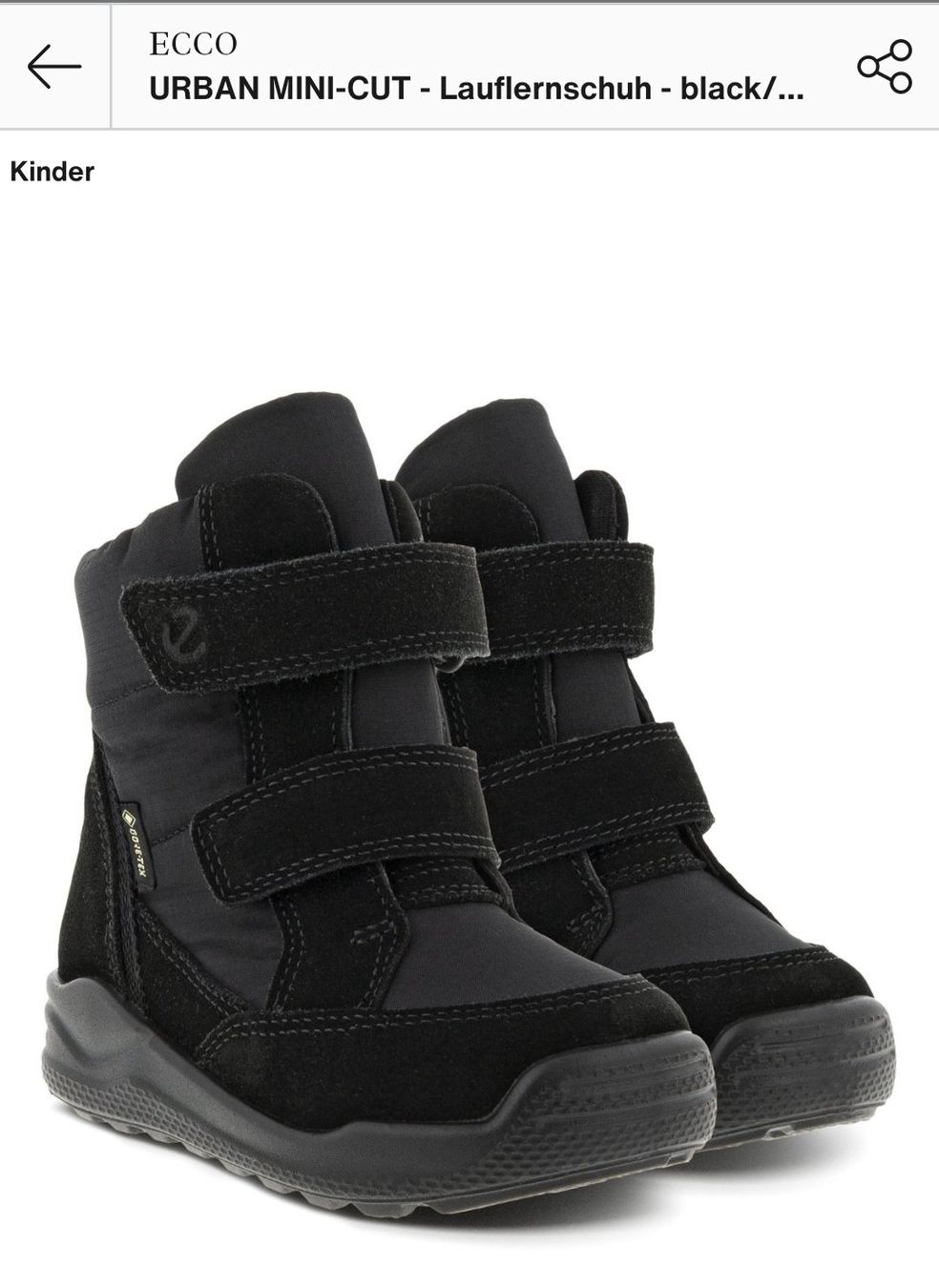 Ecco Schuhe für Jungen: ECCO Urban Mini-Cut Lauflernschuh Schwarz – Gebraucht aus Hasle LU von dandelion1684