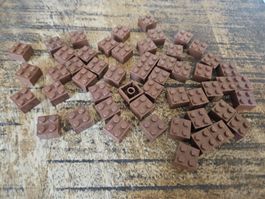 lego 3003 lot de 50 pièces Reddish Brown Brick 2 x 2