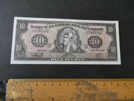 Ecuador 1986, 10 Sucres - ungefaltet