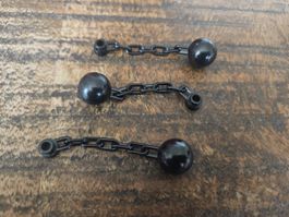 lego 15532 lot de 3 pièces Black Chain with Ball, 5 Links
