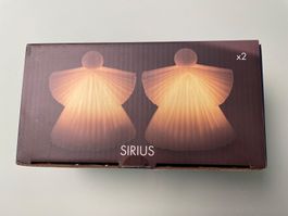 2 x LED-Dekofiguren Asta Sirius*Engel*Wachs weiss*10cm Höhe
