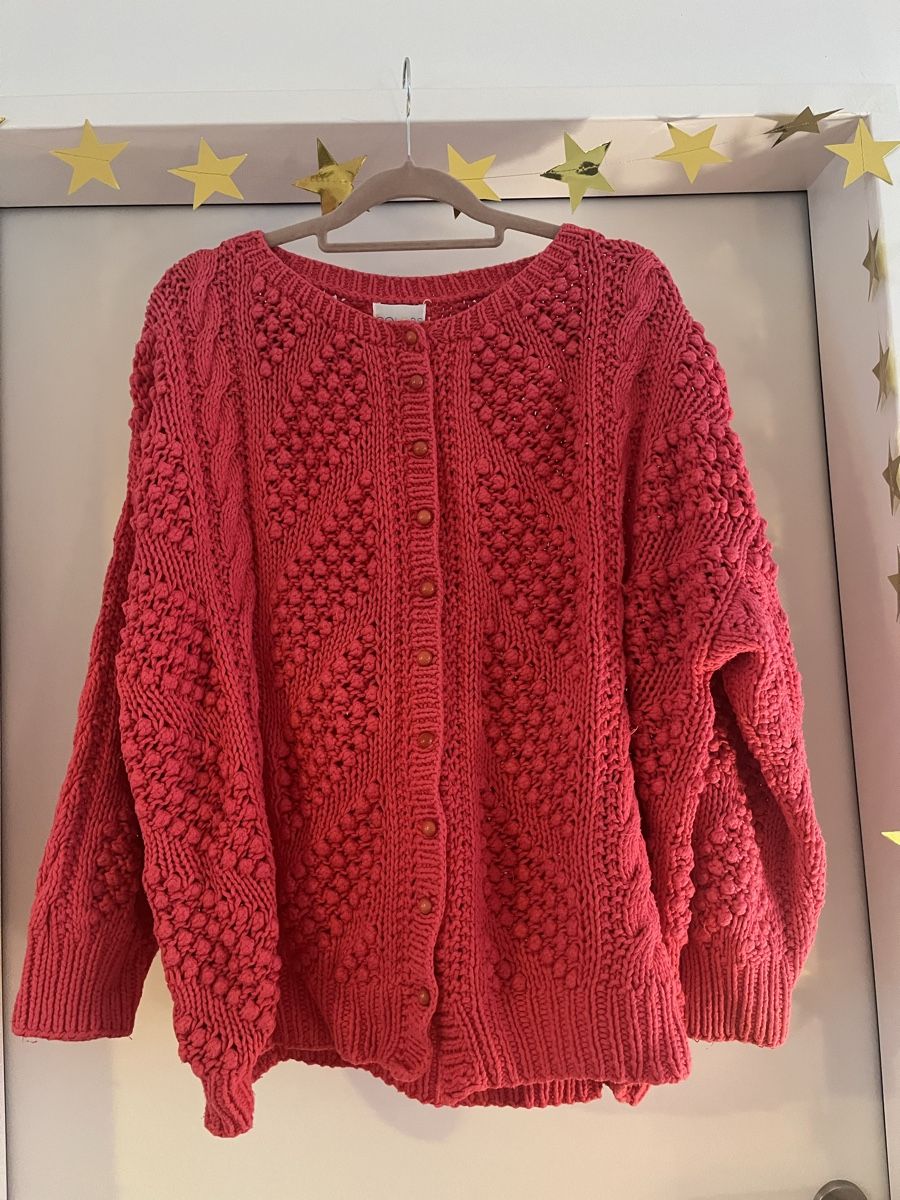 Pullover & Sweatshirts: Strickjacke Colors Baumwolle pink – Gebraucht aus Zürich von Closetbesties