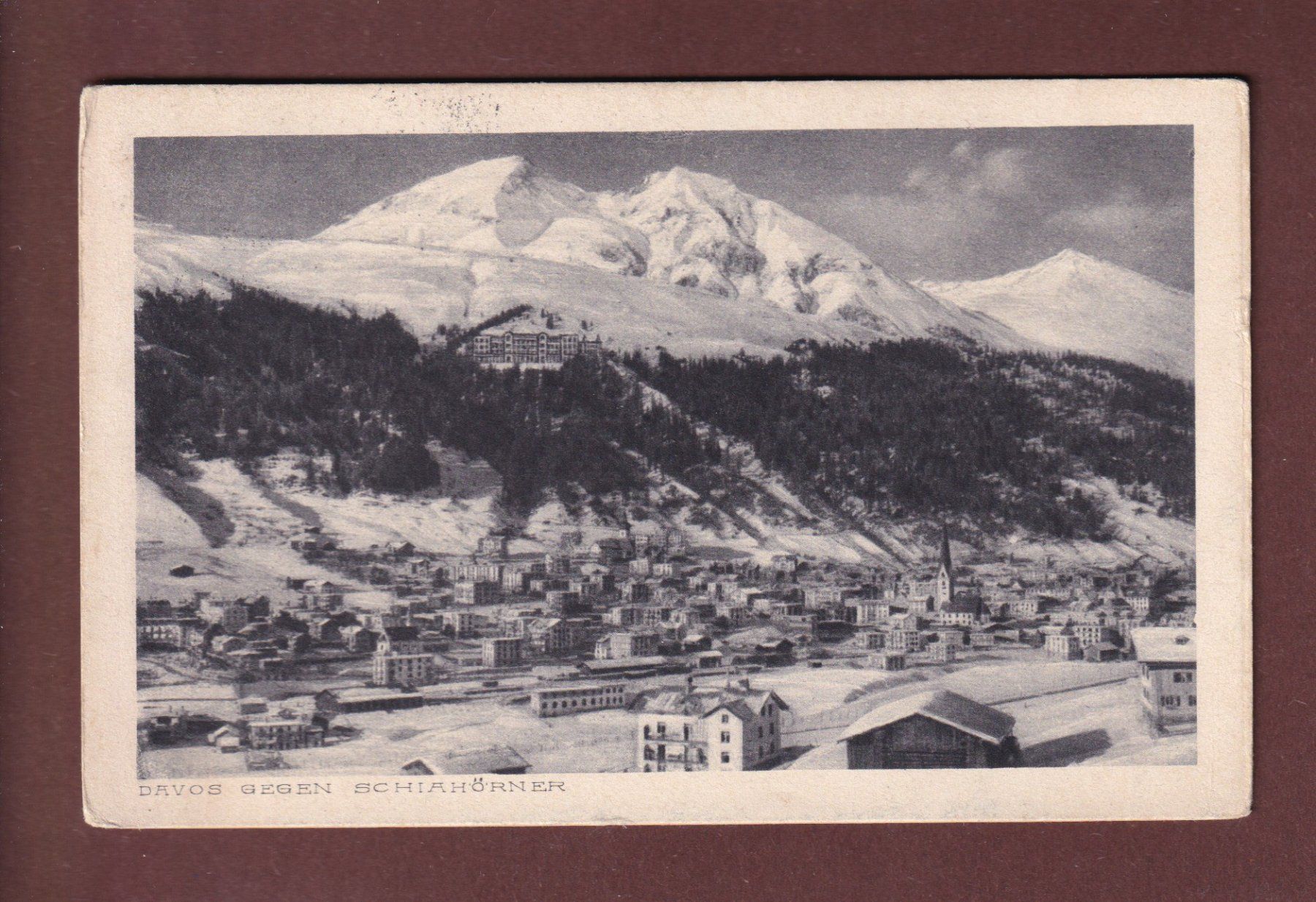 Cartoline postali: DAVOS - Schiahörner - 1913 – Usato da Pully venduto da nicecards-shop
