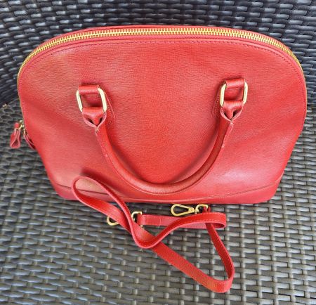 BAGATT elegante Handtasche rot Leder Top Zustand