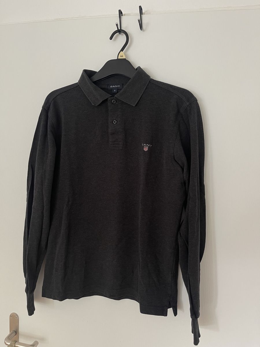 Gant Magliette Polo: Gant Langarm Polohemd, Grösse S, Dunkelgrau – Usato da Wetzikon ZH venduto da Jan_wojt