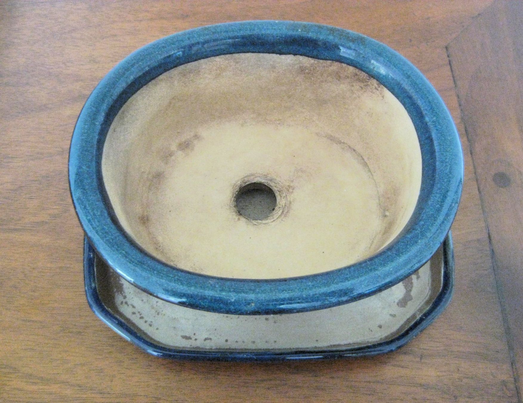 Vasi per fiori: Bonsaischale mit Unterteller, 13.5 x 11.5 cm – Usato da Kriens venduto da Kraeutergarten 1
