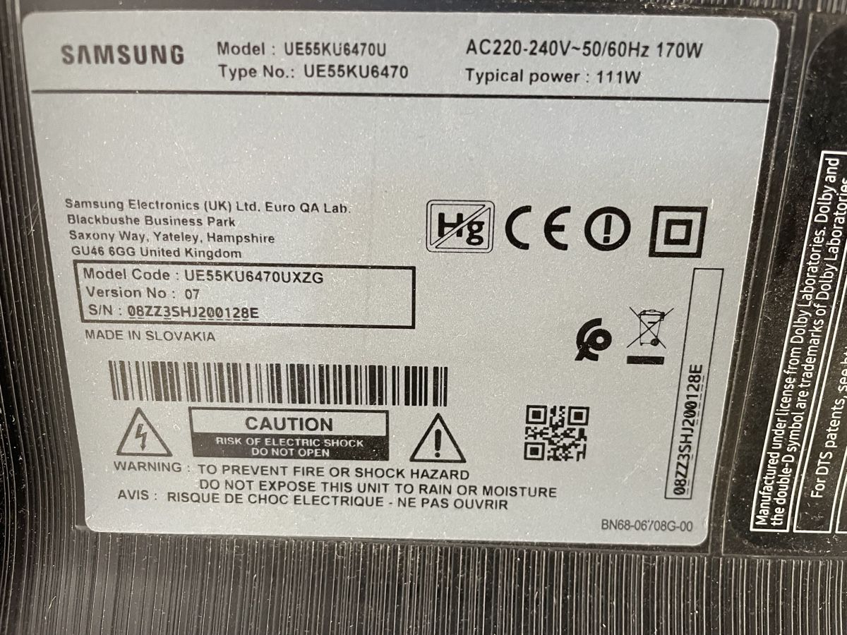 Fernseher: Samsung UE55KU6470U – Defekt aus Gränichen von tdi-gti 2